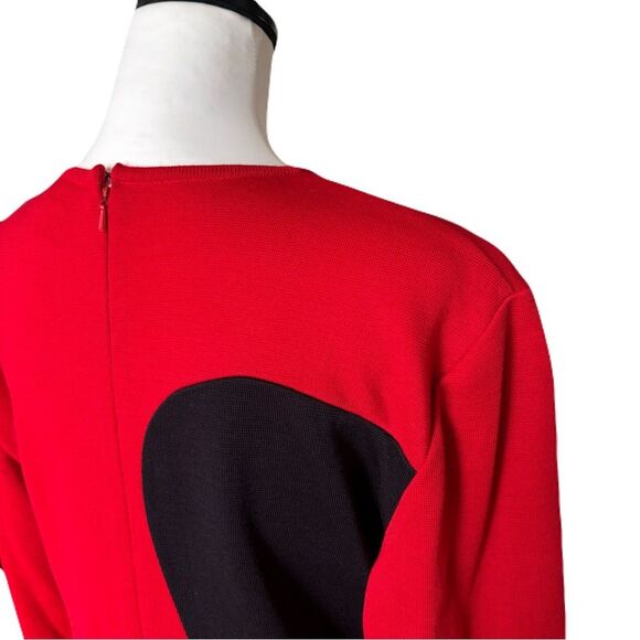 Chance Encounters Wool Blend Yin Yang Dress | Vintage | Sz. L - Picture 7 of 9